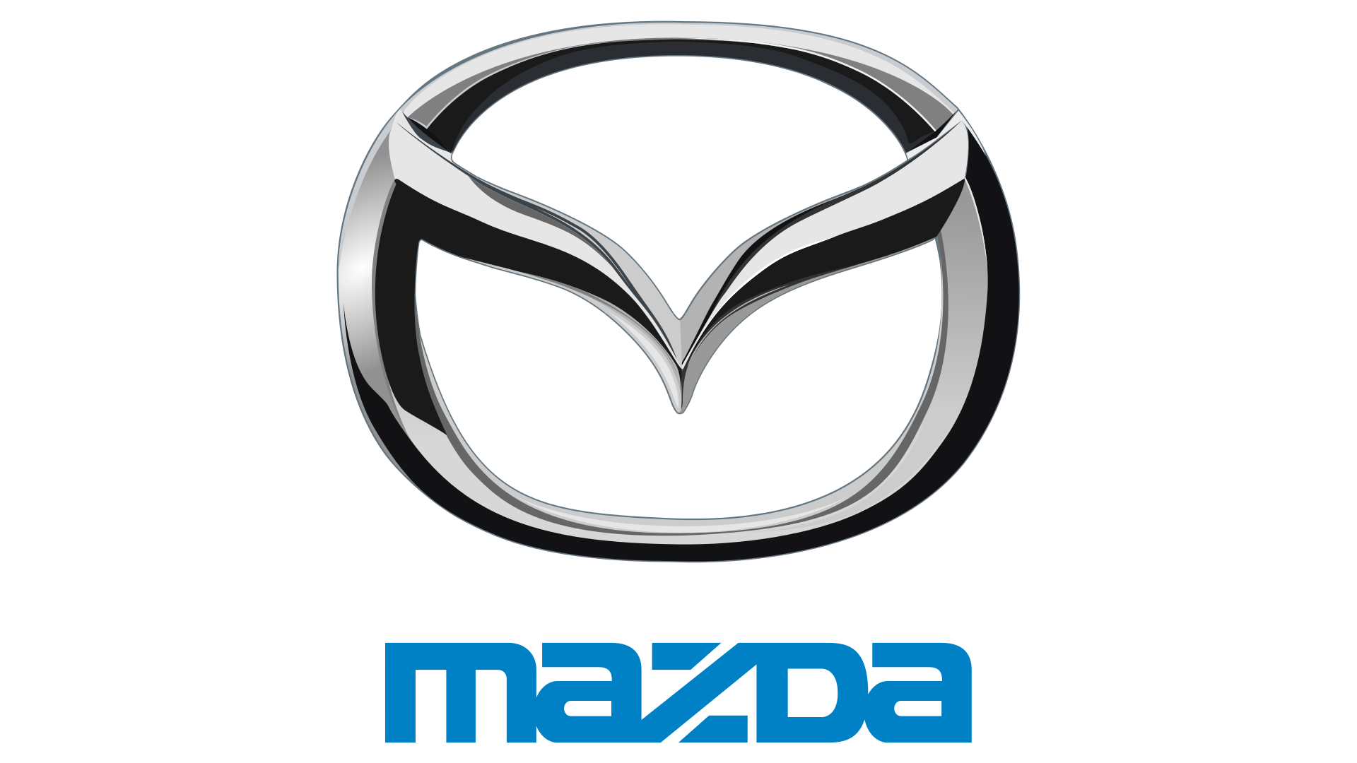 Mazda - niebieski napis
